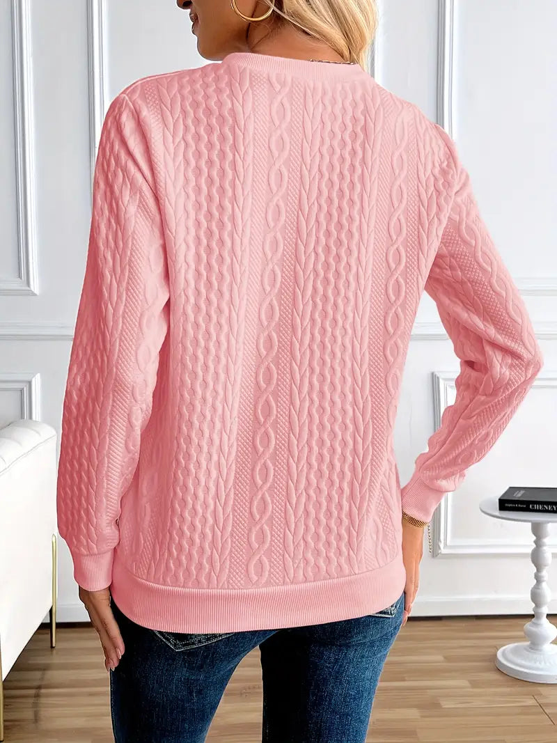 Margaux Sweat Femme Hiver – Komfortabel strikket lynlåstrøje med elegant design