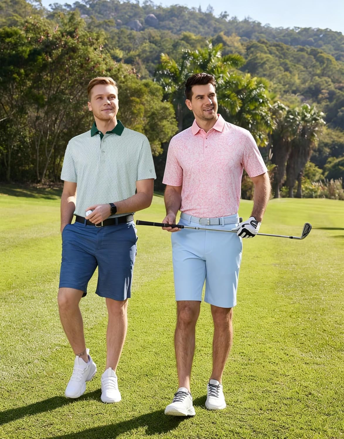 Victor Polo Herren – Bedrucktes Golf-Polo, Atmungsaktiv, UPF30+ & Schnell trocknend