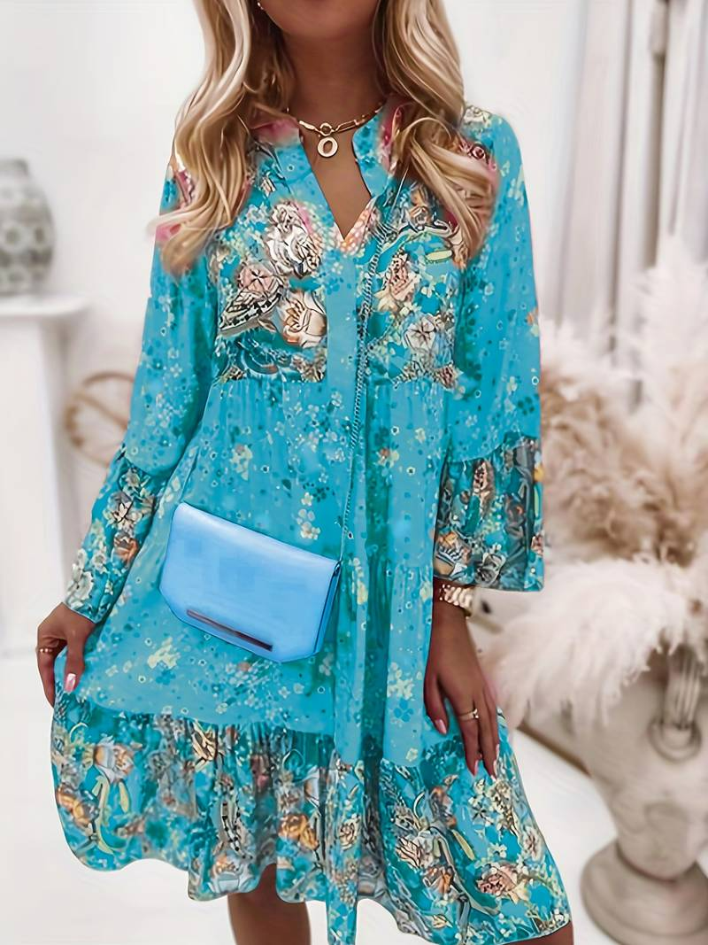 Pascale Bohemian Dress Woman – Lightweight maxi with timeless floral print & flattering cut