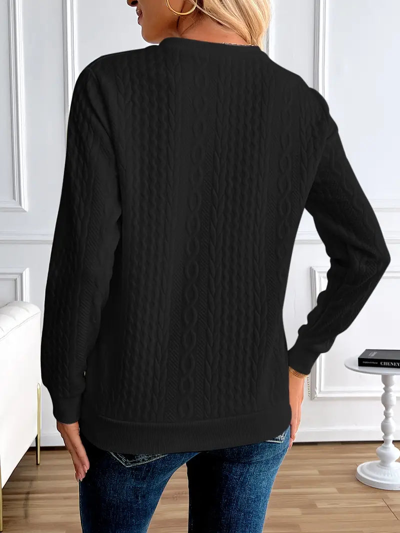 Margaux Sweat Femme Hiver – Komfortabel strikket lynlåstrøje med elegant design