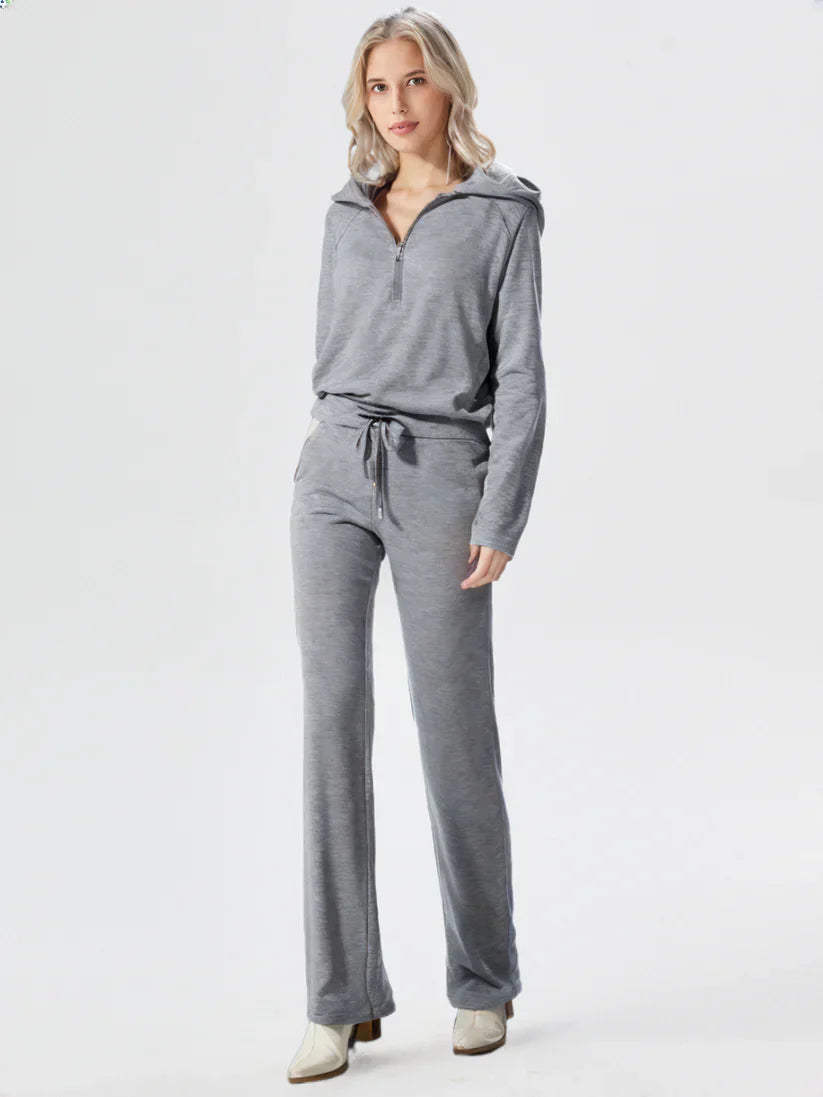 Ellie Loungewear-sett for kvinner – Komfortabelt avslappet sett med elegant snitt og mykt stoff