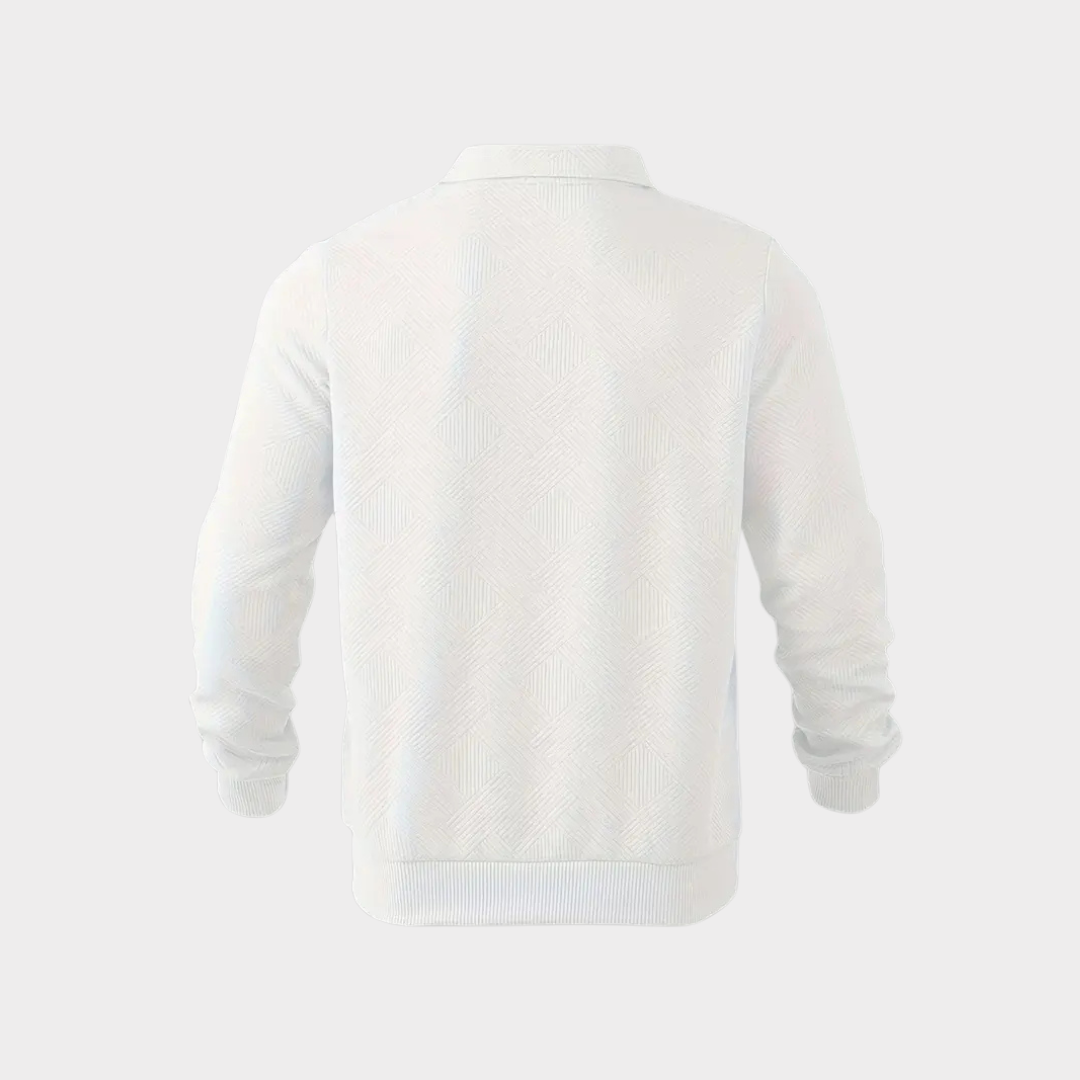 Victor Pull Homme – Teplý pletený svetr s geometrickým vzorem a pohodlným střihem