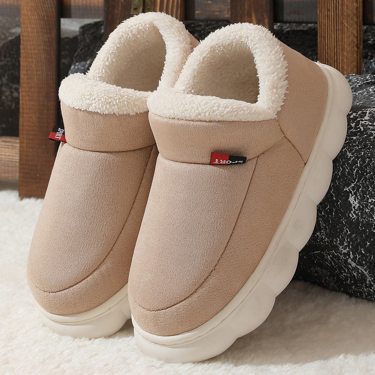 Rebecca – Plysj Plattform Sneakers for Kvinner – Myke og Varme Vinter Sko med Komfortabel Fôr