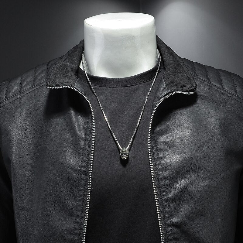 Lance Veste Homme en Cuir – Élégante, Confortable avec Coupe Régulière & Fermeture Éclair