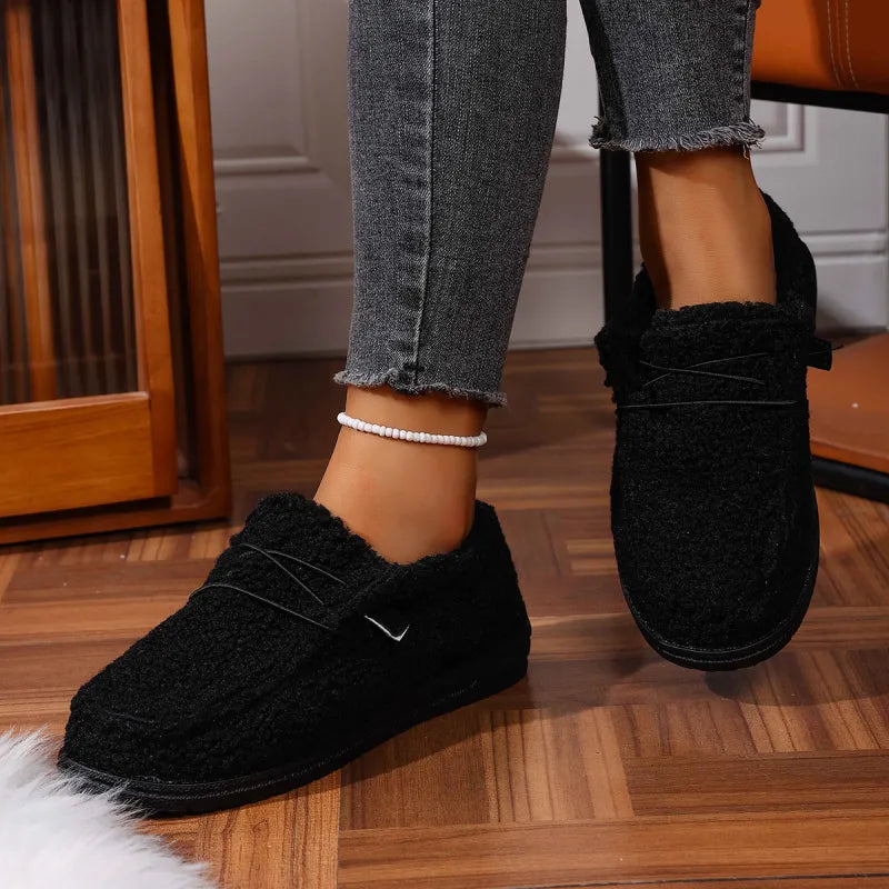 Wendy Chaussons Teddy Femme – Slippers Chauds et Doux pour Intérieur & Extérieur