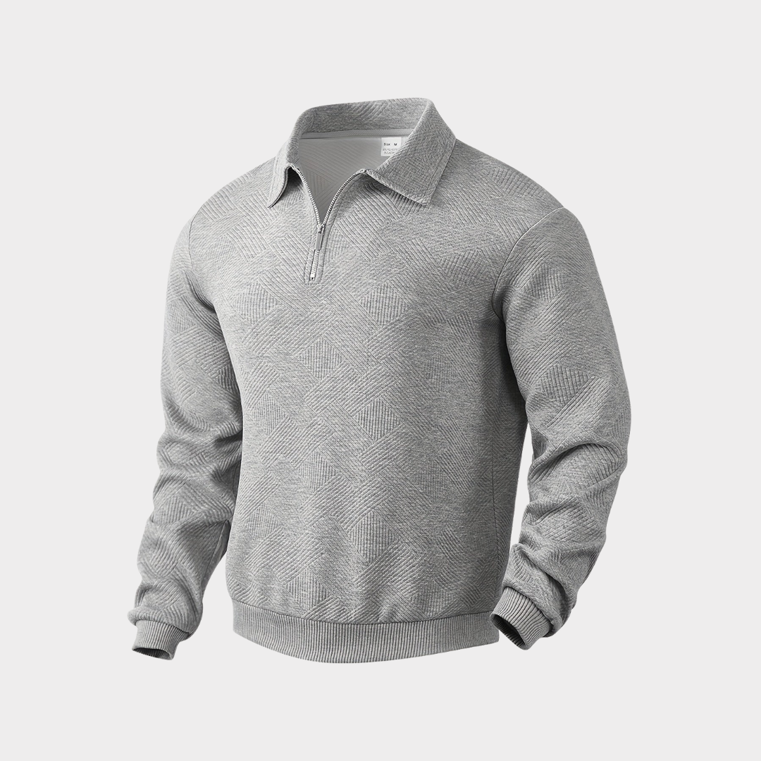 Victor Pull Homme – Teplý pletený svetr s geometrickým vzorem a pohodlným střihem