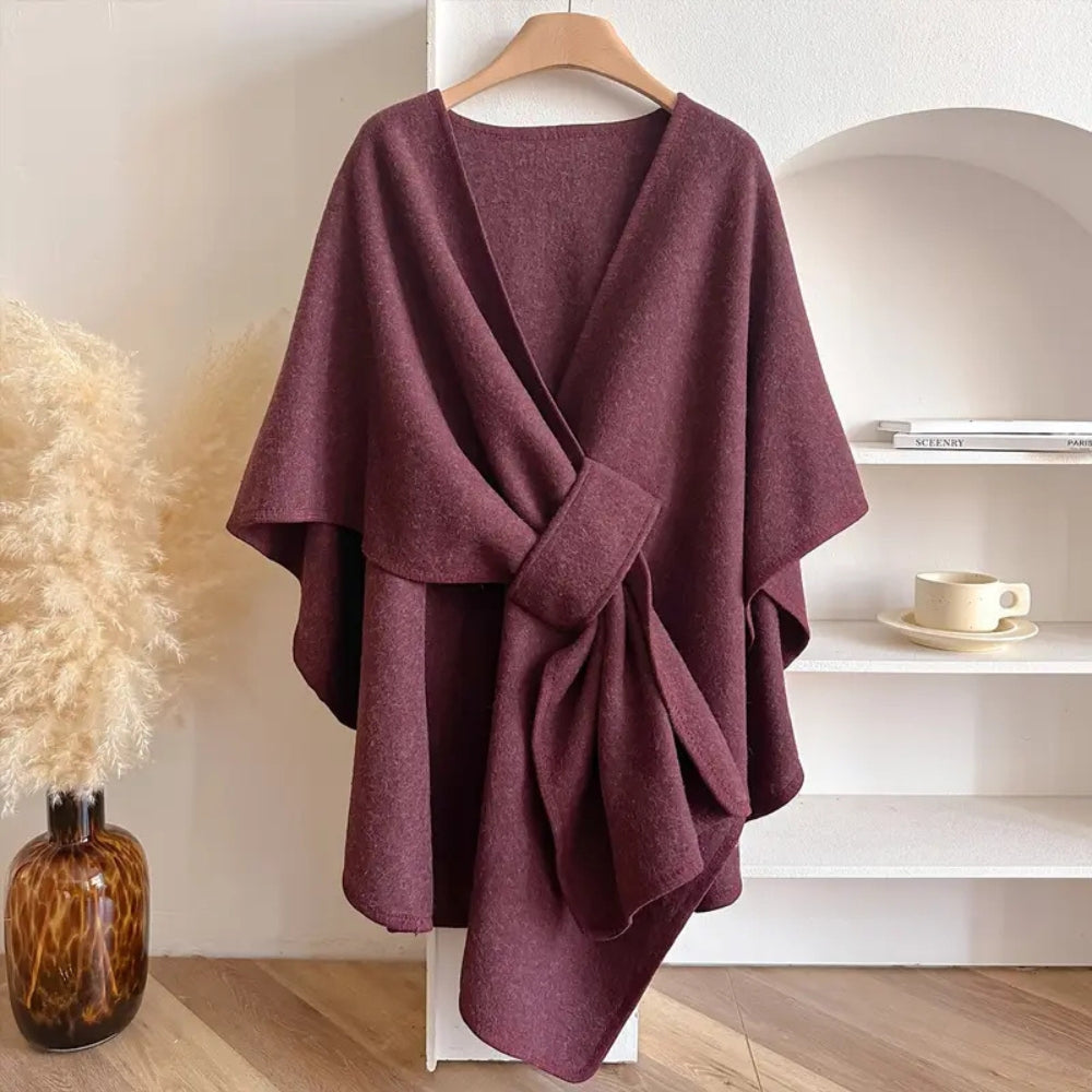 Vivian Manteau Cape Dámska – Elegantné zimné pončo vetruodolné z jemných a teplých mikrovlákien