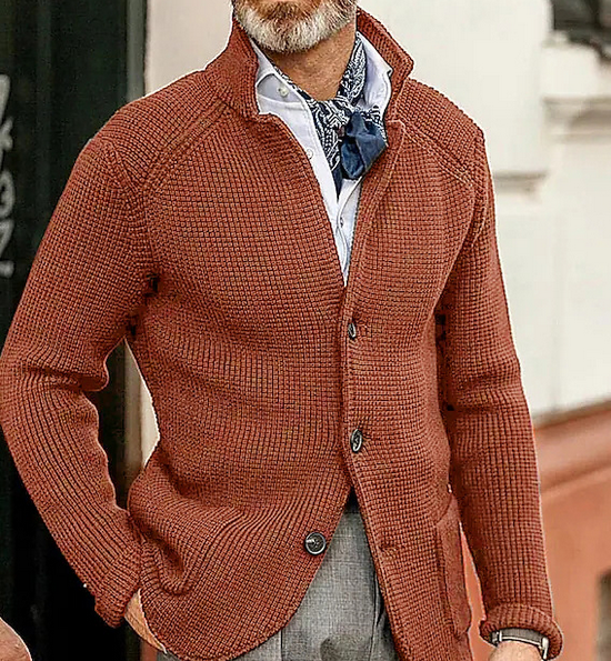 Edward Blazer Férfi Vintage – Elegáns Álló Gallér, Hosszú Ujjú & Időtlen Stílus