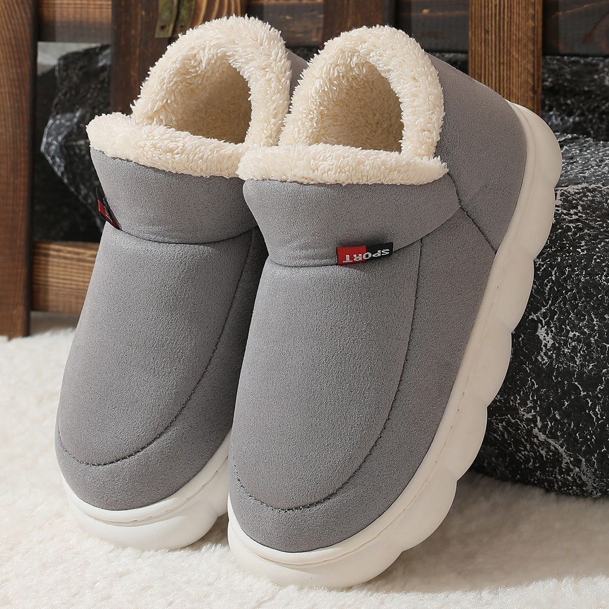 Rebecca – Plysj Plattform Sneakers for Kvinner – Myke og Varme Vinter Sko med Komfortabel Fôr