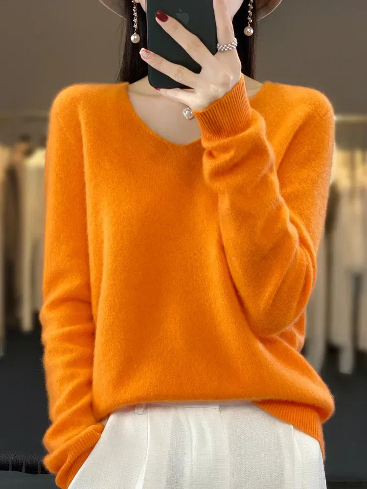 Lily Pull Femme – Eleganter Strick aus weicher & bequemer Mischfaser mit langen Ärmeln