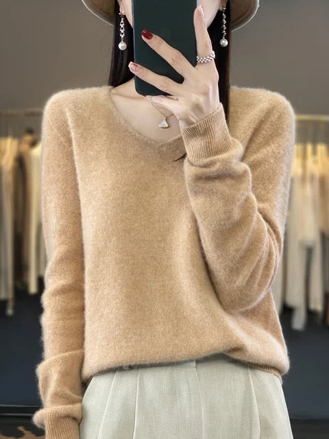 Lily Pull Femme – Eleganter Strick aus weicher & bequemer Mischfaser mit langen Ärmeln