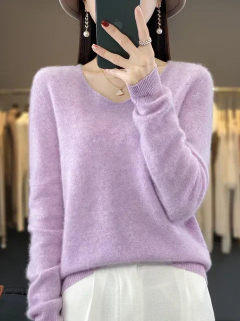 Lily Pull Femme – Eleganter Strick aus weicher & bequemer Mischfaser mit langen Ärmeln