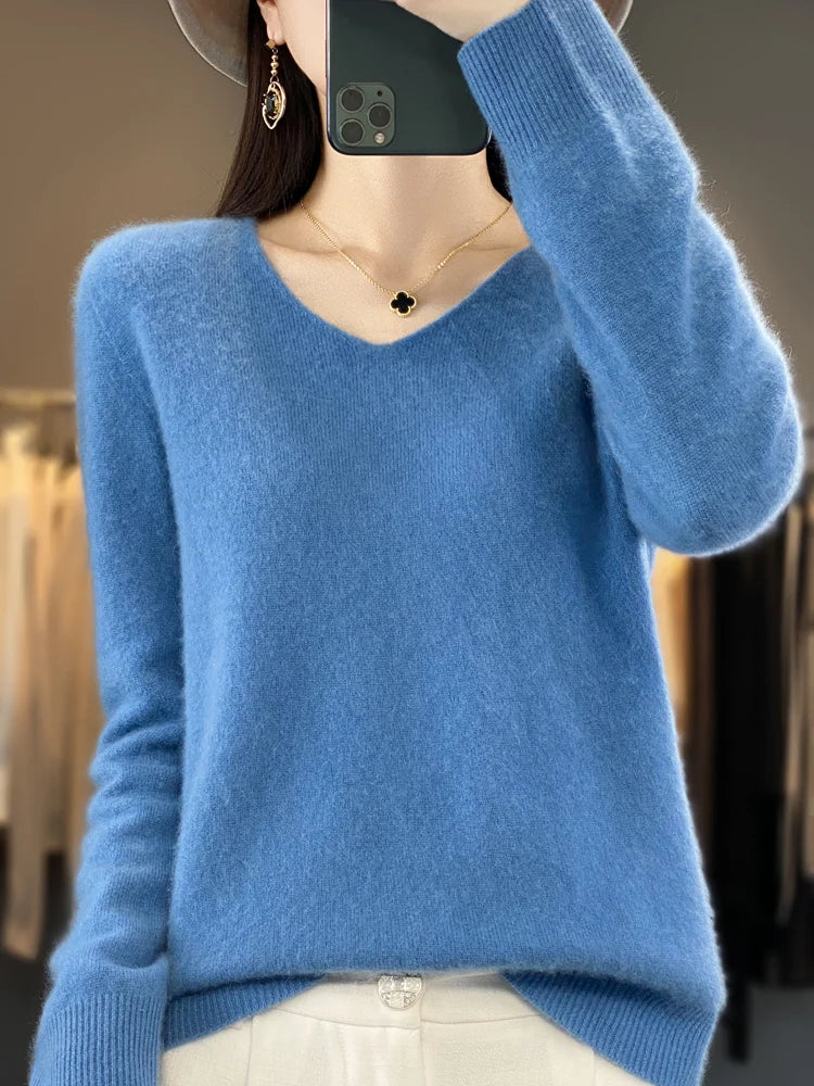 Lily Pull Femme – Eleganter Strick aus weicher & bequemer Mischfaser mit langen Ärmeln