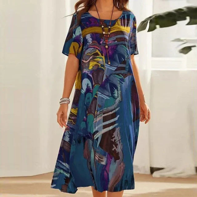 Vestido Túnica Confortável Annarosa – Elegância Descontraída para Todas as Ocasiões