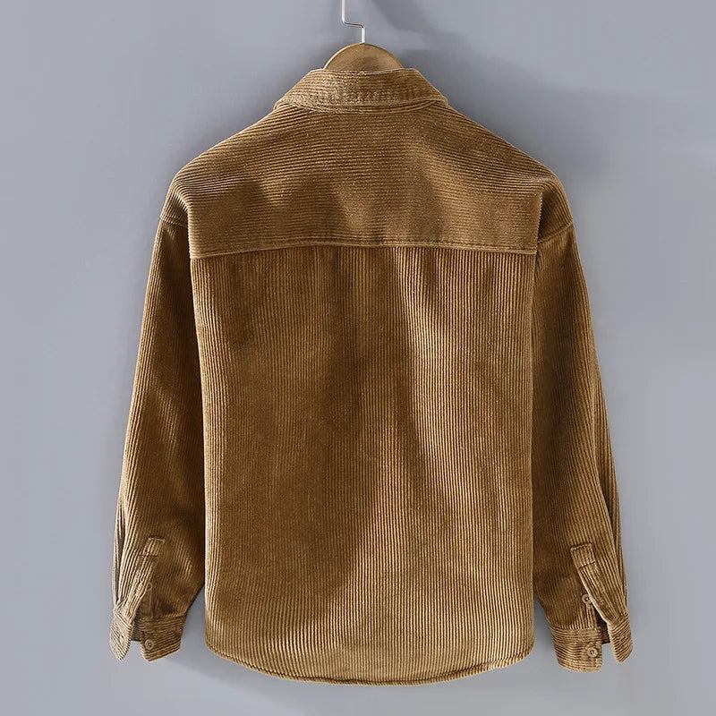 Emerson Corduroy Velvet Jacket Men – Warm Fleece Lining & Casual Style