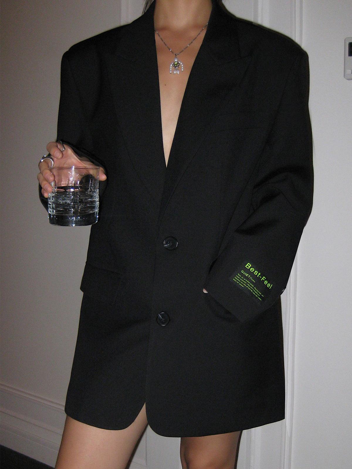 Lorène Blazer Femme – Blazer Oversize avec Revers Classiques & Coupe Élégante Intemporelle