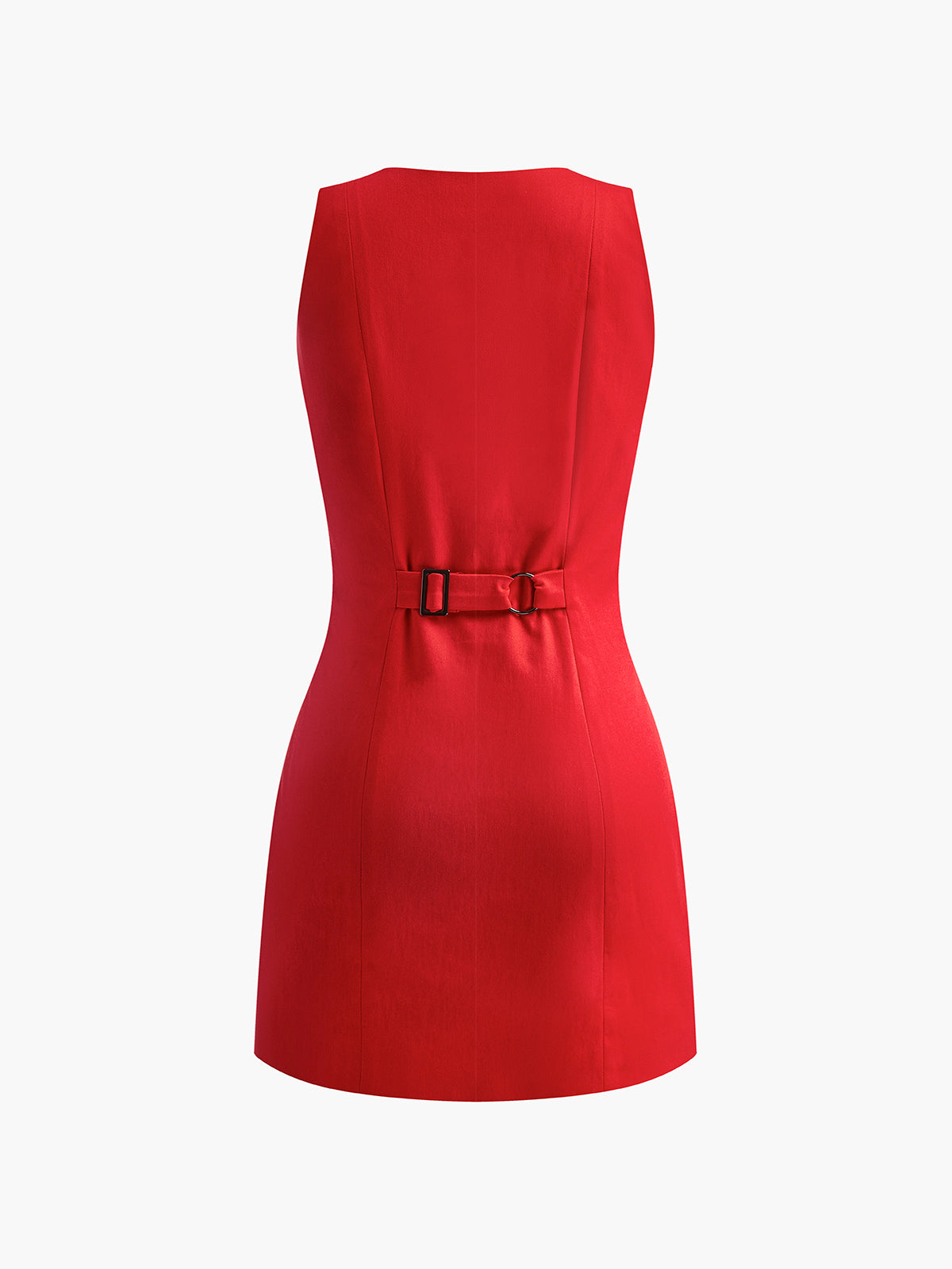 Rochie de vară femei Cleo – Rochie scurtă fără mâneci cu nasturi & look elegant casual