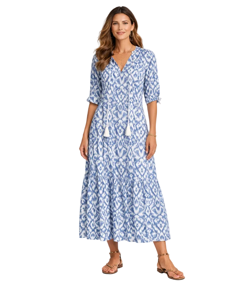Blanche Robe Maxi Femme – Bohème Chic, Coton Léger & Style Ibiza Estival