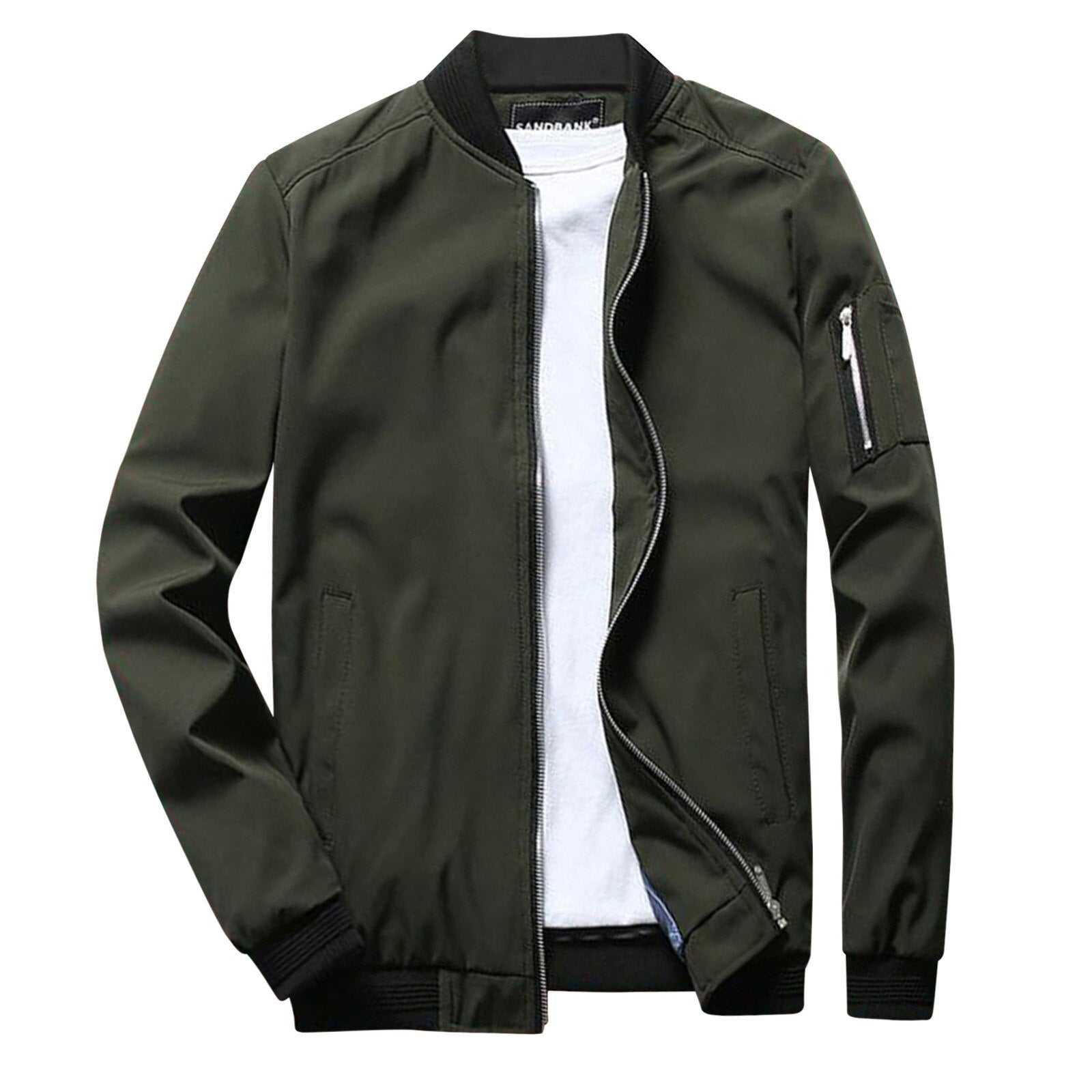 Tyler Veste Zippée para Hombre – Corte recto con bolsillo en la manga y puños acanalados
