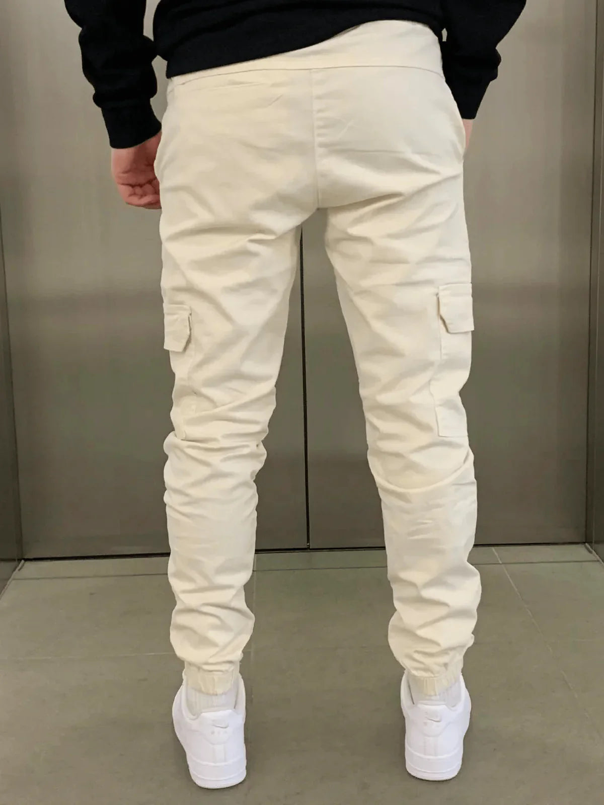 Stefan Pantalon Homme – Cargo Jogger Fit s elastickým pasem a praktickými kapsami
