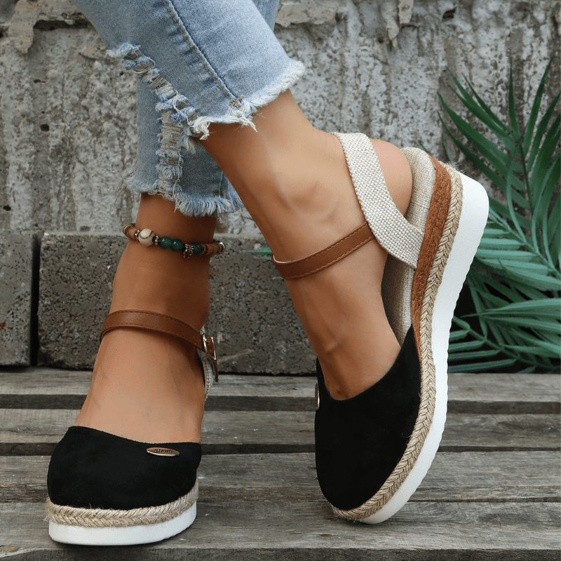 Carina női szandál – elegáns platform állítható csattal és bohém stílusban