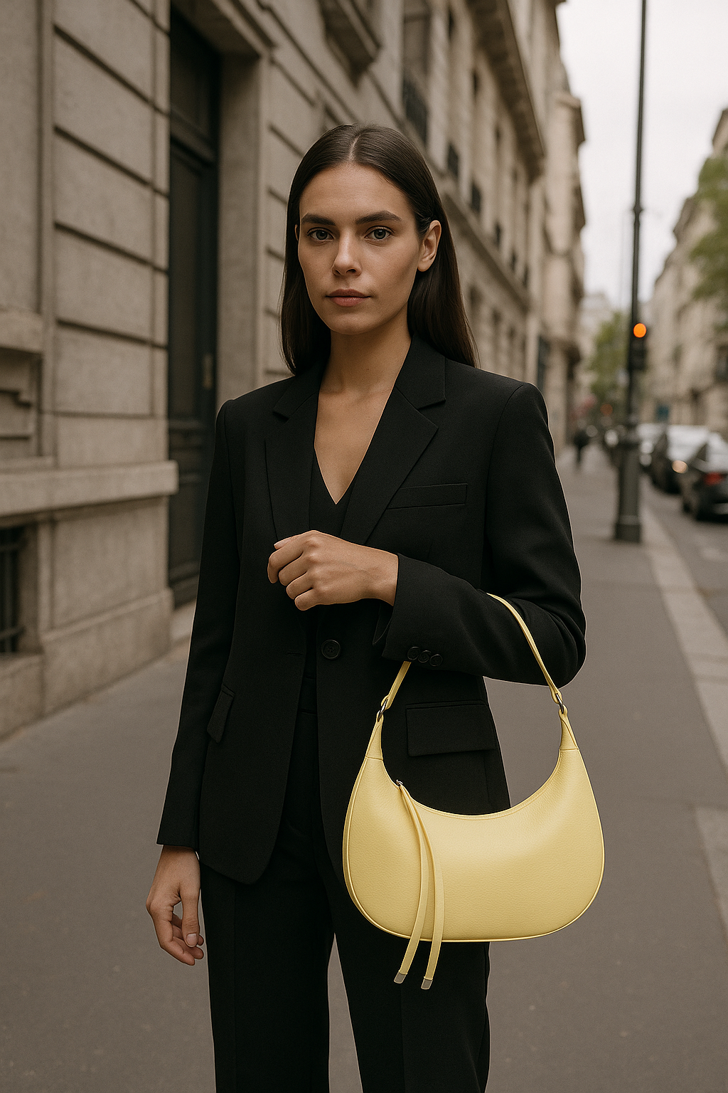 Ailany Sac Hobo Femme – Demi-Lune Elegant din piele ecologică granulată cu mâner reglabil