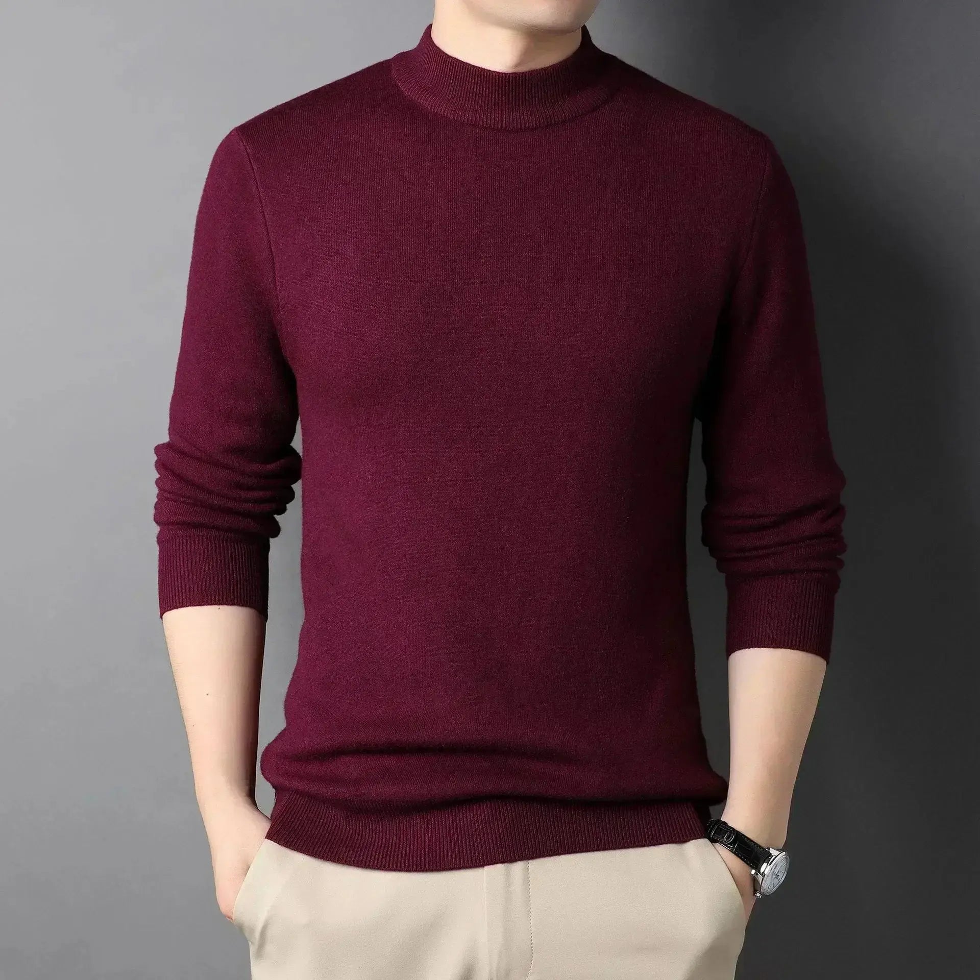 Maglione a collo alto da uomo Keneth: elegante, caldo e confortevole in misto lana e cashmere
