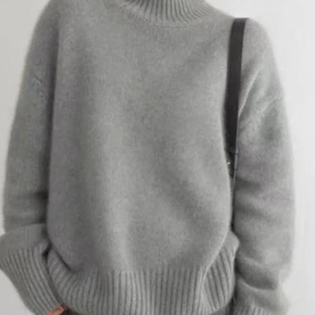 Sydney Pull Femme Col Roulé Oversize en Cachemire – Doux, Chaud & Élégant