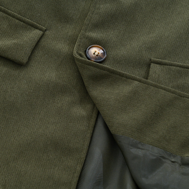 Emerson Manteau Homme Velours Côtelé – Coupe Slim avec Col Montant & Poches Latérales Élégantes