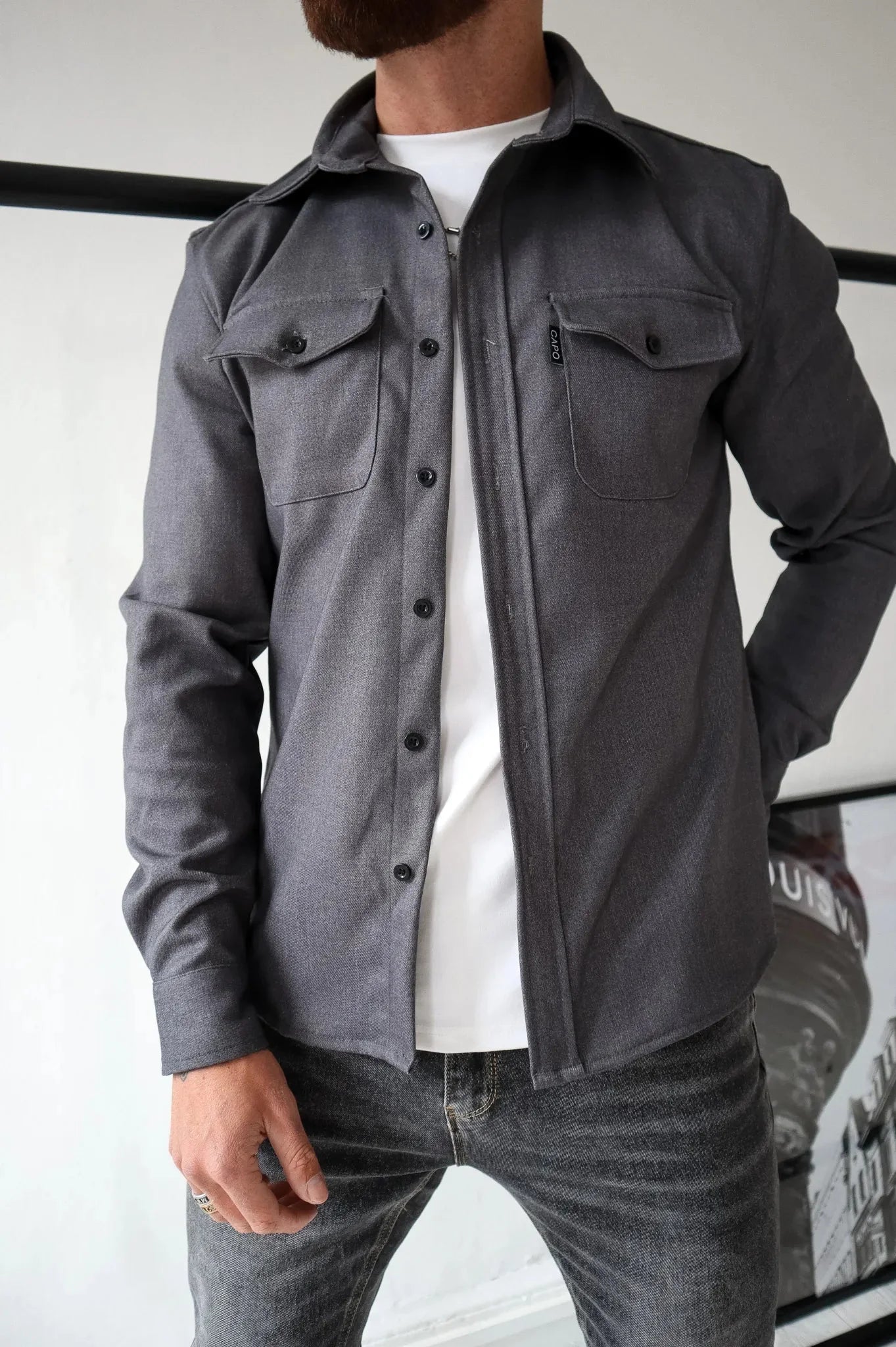 Dave Surchemise Homme – Veste Printemps Légère au Style Moderne avec Coupe Élégante