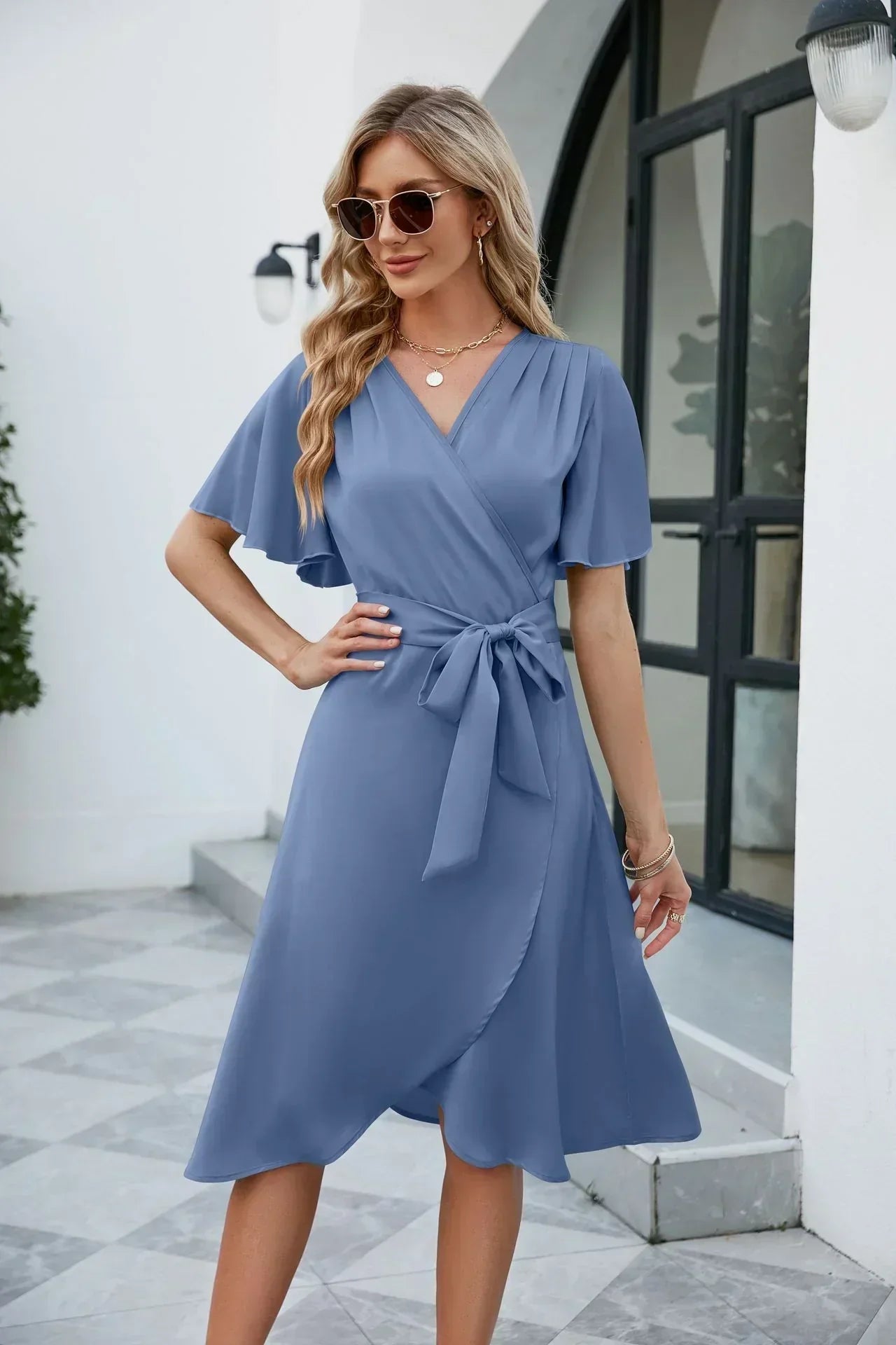 Madelyn Women's Wrap Dress – Elegant, Fitted & Perfect for a Chic Feminine Style