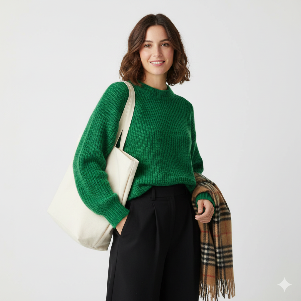 Emgie Pull Damski Oversize – Bardzo Miękka Dzianina, Luźny Krój i Elegancki Styl