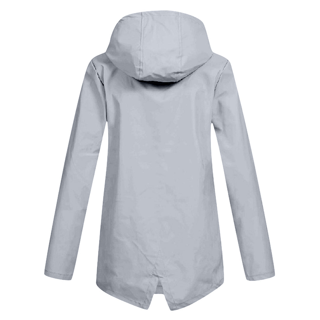 Daphne Long Coat Women Waterproof – Lightweight with Adjustable Hood for Rain