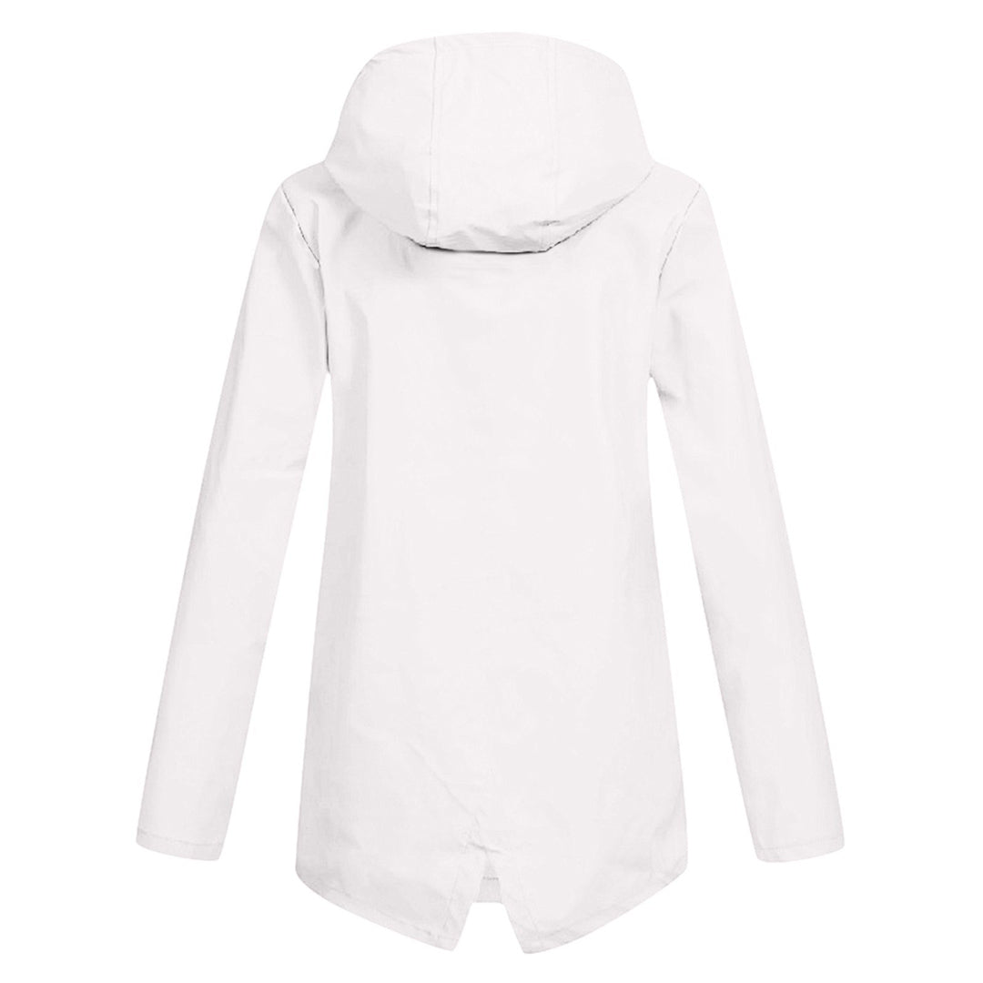 Daphne Long Coat Women Waterproof – Lightweight with Adjustable Hood for Rain