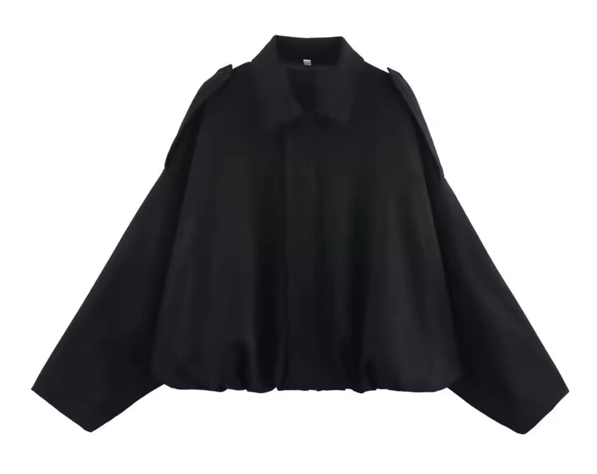 Casaco Elliana para Senhora – Casaco Largo com Efeito Camurça e Bolsos Práticos para Outono/Inverno