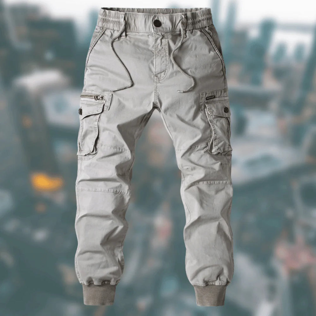 Troy Pantalon Cargo Homme – Komfortabel afslappet med flere lommer & justerbar talje