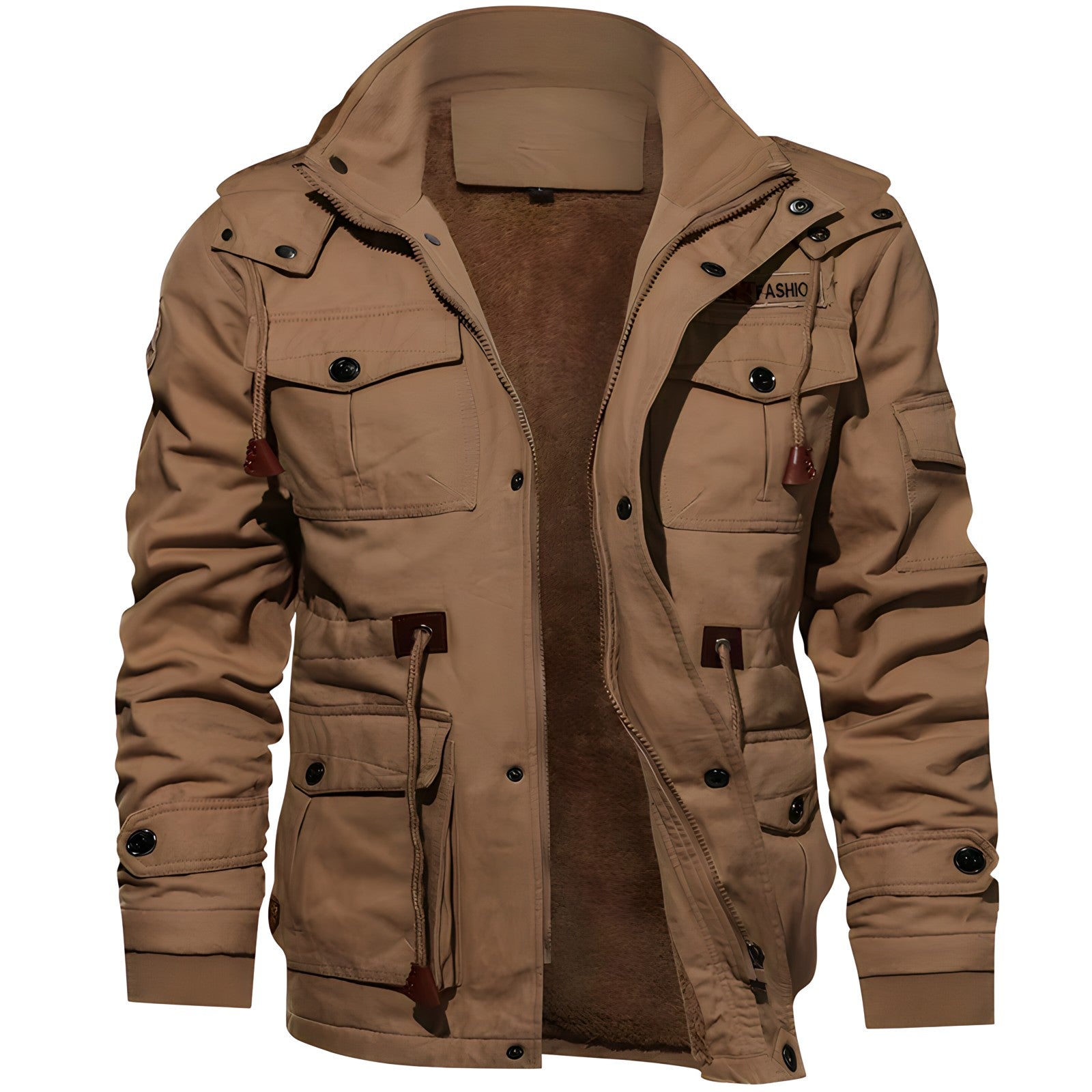 George Vesta Outdoor Pánska – Vojenský Štýl s Podšitou Kapucňou a Viacerými Vreckami