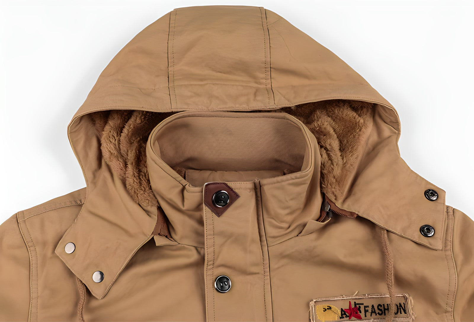 George Vesta Outdoor Pánska – Vojenský Štýl s Podšitou Kapucňou a Viacerými Vreckami