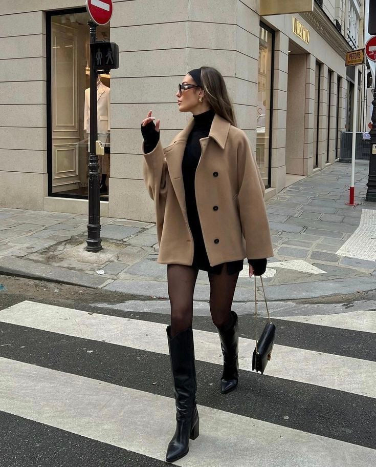 Lainey Manteau Femme – Elegantní a pohodlný oversize vlněný kabát na zimu