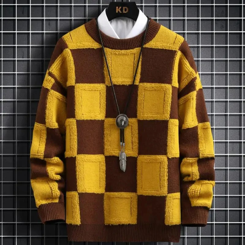 Maglione in cashmere da uomo Ythan – Classico girocollo, vestibilità regolare e morbido comfort