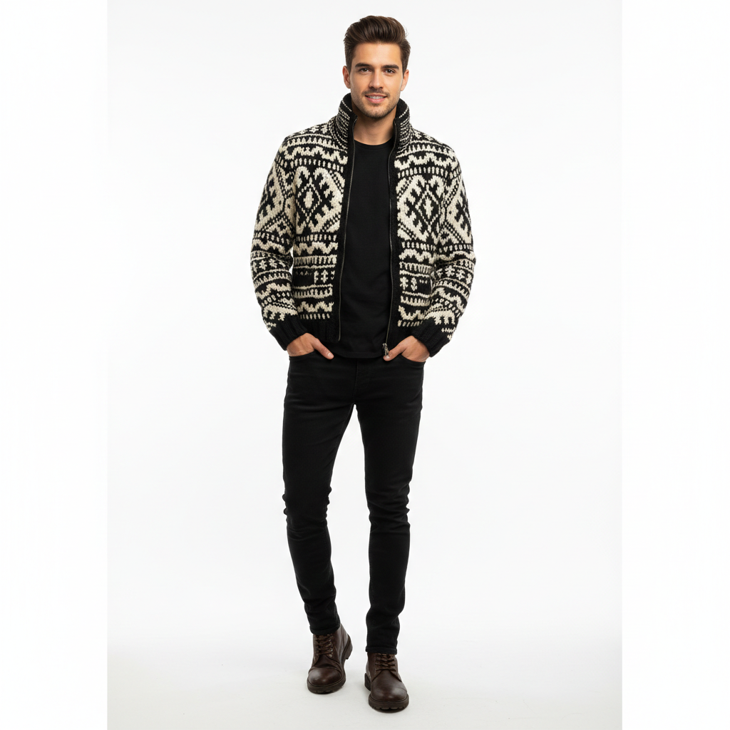 Dylan Cardigan Tricot Herre Casual – Varm, Komfortabel & Moderne Stil