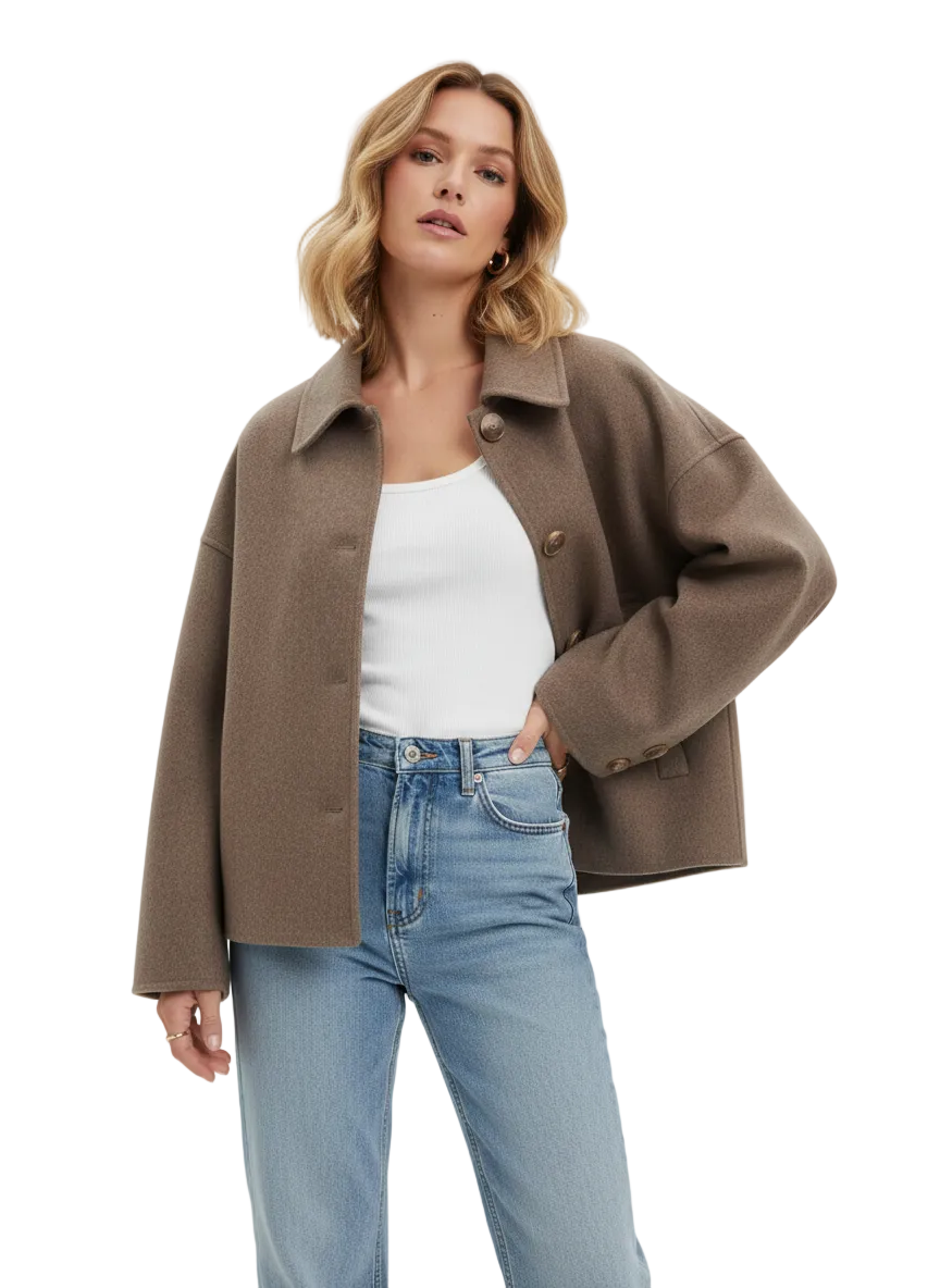 Hélène Manteau Oversize Női Keverék Gyapjúból – Strukturált Vágás & Modern Elegancia