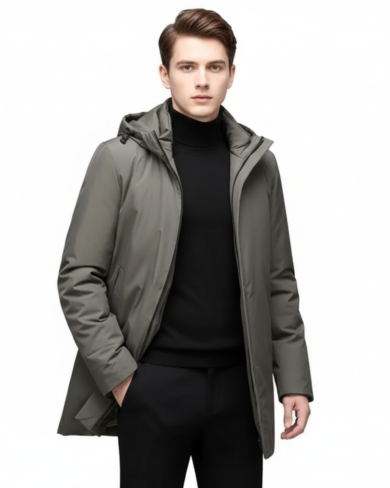 Jamiel Giacca Invernale Uomo Impermeabile – Cappotto Taglio Regular con Cappuccio Antivento