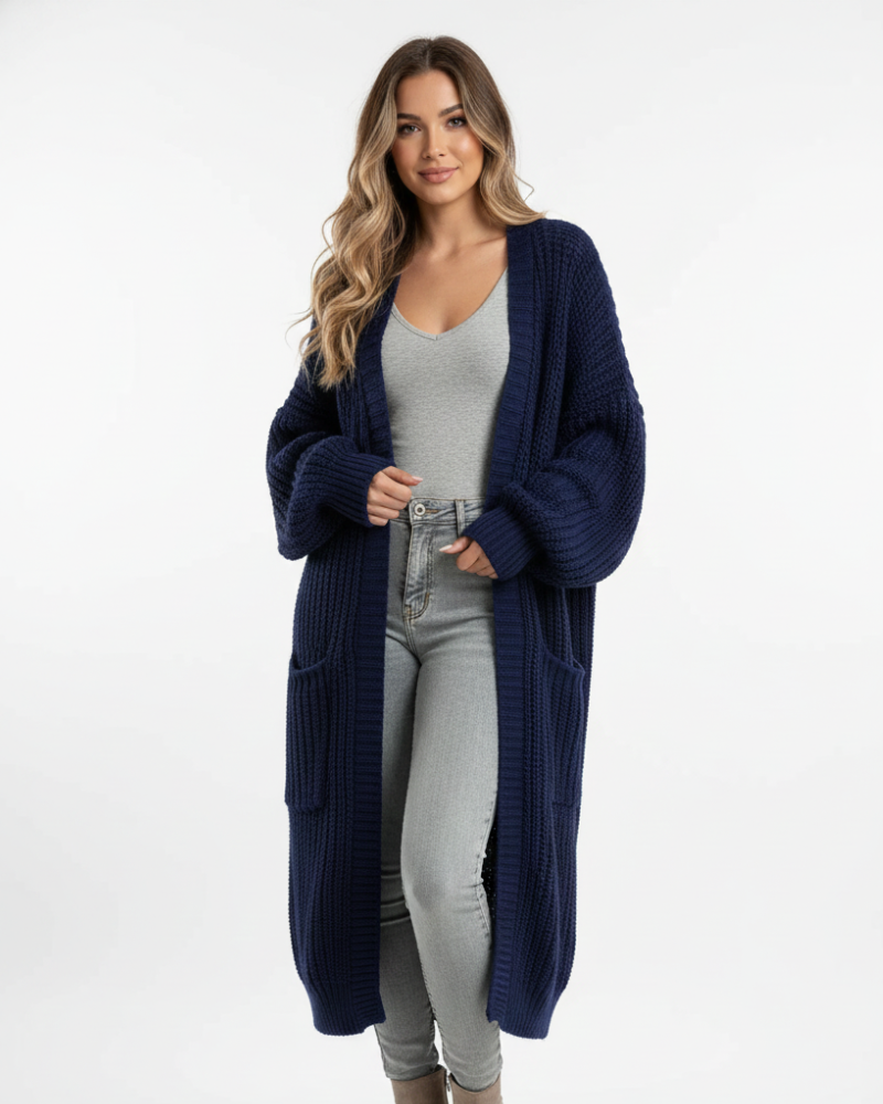 Erca Maglia Lunga da Donna – Cardigan Ampio Elegante per Primavera, Autunno e Inverno