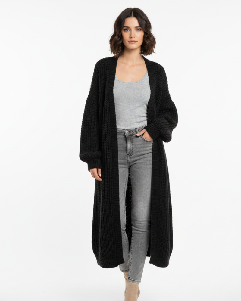 Erca Maglia Lunga da Donna – Cardigan Ampio Elegante per Primavera, Autunno e Inverno