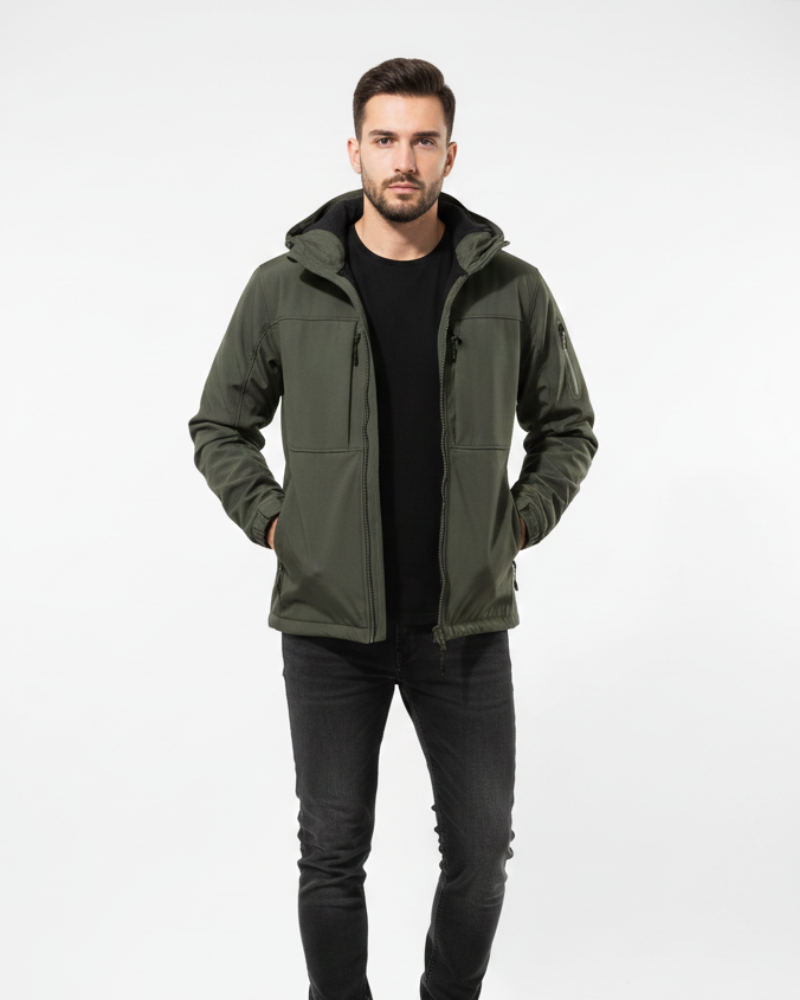Hudson Doudoune Homme à Capuche – Veste Puffer d’Hiver Isolante avec Fermeture Zippée