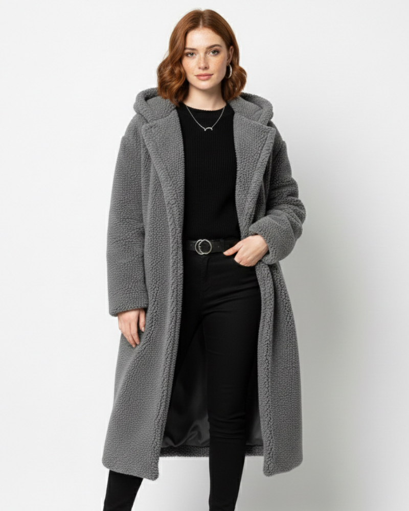 Nelia Teddy Frakke til Kvinder – Blød & Varm Oversize Vest til Elegante Vinterlooks