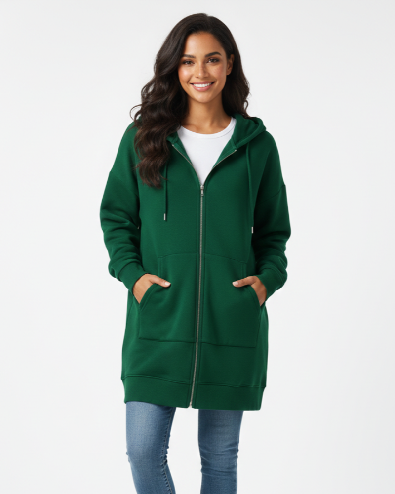Remily Sweat à Capuche Oversize Femme Zippé – Hoodie Chaud avec Capuche & Coupe Confort