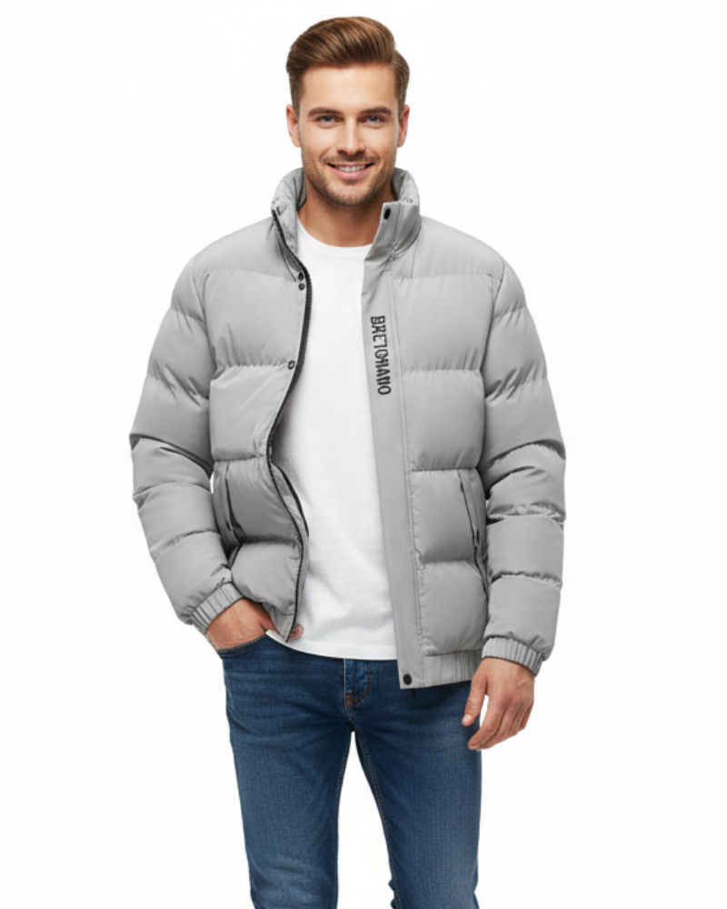 Zykai férfi slim fit steppelt dzseki – vízlepergető, könnyű és meleg puffer kabát
