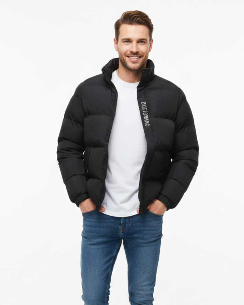 Zykai férfi slim fit steppelt dzseki – vízlepergető, könnyű és meleg puffer kabát